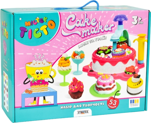 Kit for creativity Mister Dough Cake Maker Strateg in Ukrainian (41031), Strateg (65849) / Do It Yourself № 2 Kids Republic Kit for creativity Mister Dough Cake Maker Strateg in Ukrainian (41031), Strateg (65849) / Do It Yourself № 2