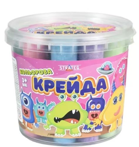 Крейда Велика кругла - 16 штук Strateg різнокольорова (50138), Стратег (77514) / Школа № 2 Kids Republic Крейда Велика кругла - 16 штук Strateg різнокольорова (50138), Стратег (77514) / Школа № 2