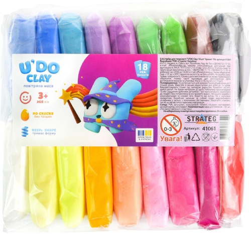 Набір для творчості UDO Clay 18 шт. брикет 10г, Стратег (86790) / Зроби сам № 2 Kids Republic Набір для творчості UDO Clay 18 шт. брикет 10г, Стратег (86790) / Зроби сам № 2