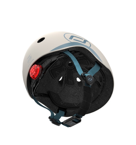 Protective helmet for children Scoot and Ride, light gray, with flashlight, 45-51cm, Globber (63602) / Entertainment № 3 Kids Republic Protective helmet for children Scoot and Ride, light gray, with flashlight, 45-51cm, Globber (63602) / Entertainment № 3