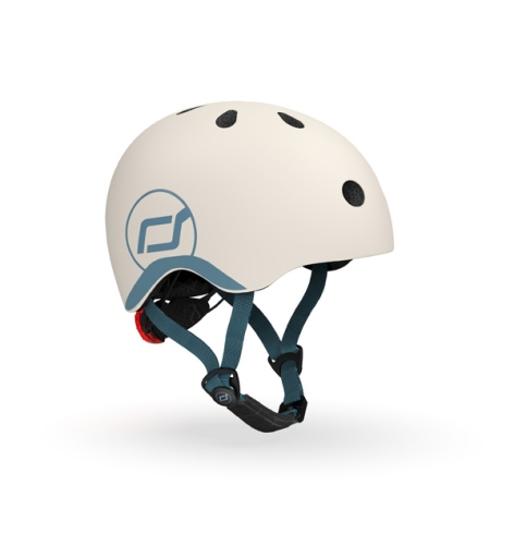 Protective helmet for children Scoot and Ride, light gray, with flashlight, 45-51cm, Globber (63602) / Entertainment Kids Republic Protective helmet for children Scoot and Ride, light gray, with flashlight, 45-51cm, Globber (63602) / Entertainment