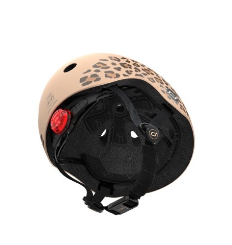 Protective helmet for children Scoot and Ride, leopard, with flashlight, 45-51 cm, Globber (65613) / Entertainment № 2 Kids Republic Protective helmet for children Scoot and Ride, leopard, with flashlight, 45-51 cm, Globber (65613) / Entertainment № 2