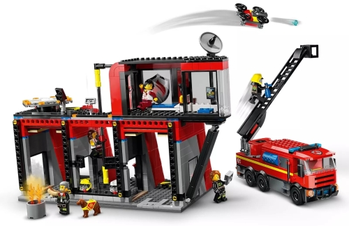 Конструктор Пожарное депо с пожарной машиной, Lego (82962) / Игрушки № 2 Kids Republic Конструктор Пожарное депо с пожарной машиной, Lego (82962) / Игрушки № 2