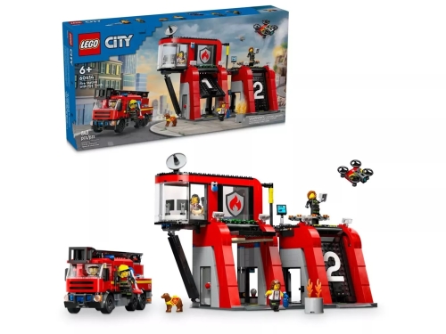 Конструктор Пожарное депо с пожарной машиной, Lego (82962) / Игрушки № 5 Kids Republic Конструктор Пожарное депо с пожарной машиной, Lego (82962) / Игрушки № 5