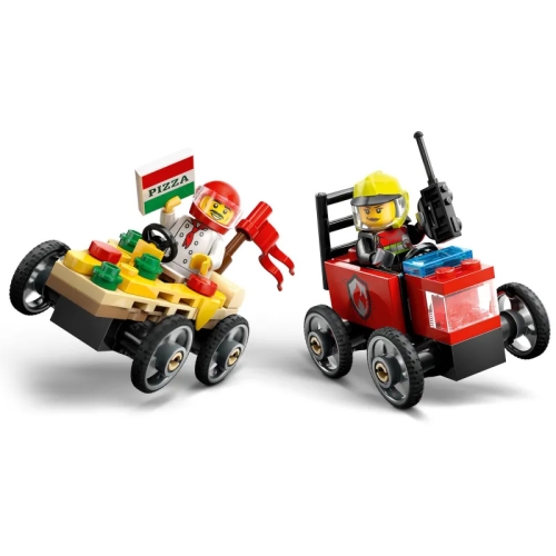 Конструктор Пицца-авто против пожарной машины Набор гонок, Lego (12588) / Игрушки № 2 Kids Republic Конструктор Пицца-авто против пожарной машины Набор гонок, Lego (12588) / Игрушки № 2
