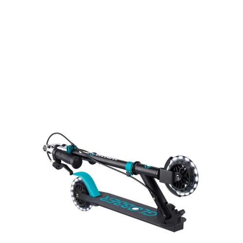 GLOBBER scooter of the FLOW ELEMENT JUNIOR LIGHTS series, black-turquoise, wheels with lights. 50 kg 3+ (729-105) / Balance Bikes № 4 Kids Republic GLOBBER scooter of the FLOW ELEMENT JUNIOR LIGHTS series, black-turquoise, wheels with lights. 50 kg 3+ (729-105) / Balance Bikes № 4