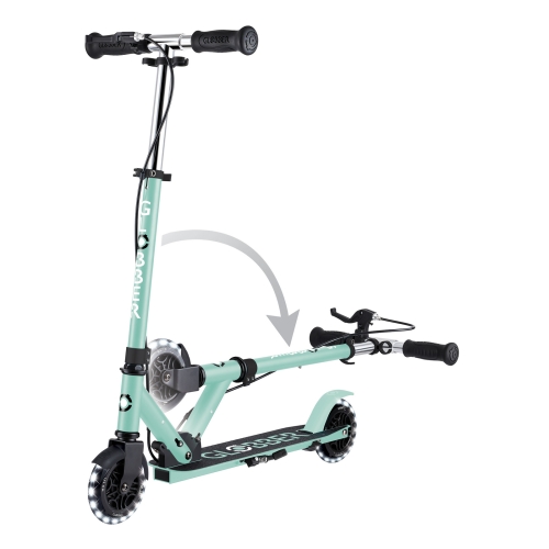 GLOBBER scooter of the FLOW ELEMENT JUNIOR LIGHTS series, mint, wheels with lights. 50 kg 3+ (729-206) / Balance Bikes № 5 Kids Republic GLOBBER scooter of the FLOW ELEMENT JUNIOR LIGHTS series, mint, wheels with lights. 50 kg 3+ (729-206) / Balance Bikes № 5