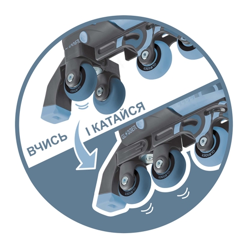 Roller skates GLOBBER 2in1 gray-blue, age 30-33, up to 60 kg, 5+ (783-200) / Roller Skates № 3 Kids Republic Roller skates GLOBBER 2in1 gray-blue, age 30-33, up to 60 kg, 5+ (783-200) / Roller Skates № 3