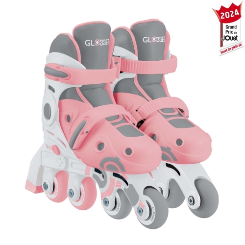 Roller skates GLOBBER 2in1 pastel pink, 30-33, up to 60 kg, 5+ (783-210) / Roller Skates Kids Republic Roller skates GLOBBER 2in1 pastel pink, 30-33, up to 60 kg, 5+ (783-210) / Roller Skates