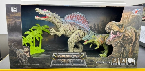 Набор 2шт Спинозавр и Тиранозавр со звуковым эффектом, Dino Toys (55248) / Игровые наборы № 2