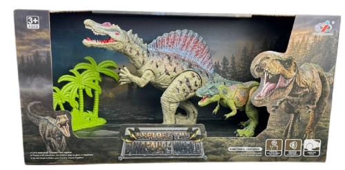 Набор 2шт Спинозавр и Тиранозавр со звуковым эффектом, Dino Toys (55248) / Игровые наборы