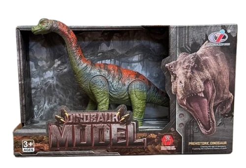 Фигурка Брахиозавр, движущаяся оранжево-зеленый 26х10х15см, Dino Toys (57365) / Фигурки Kids Republic Фигурка Брахиозавр, движущаяся оранжево-зеленый 26х10х15см, Dino Toys (57365) / Фигурки