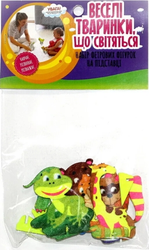 Фетровые сувенирные фигурки Светящиеся веселые животные, Книжковий Хмарочос (80175) / Детская литература № 2