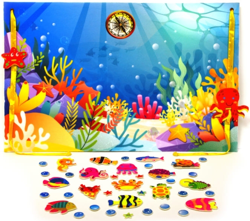 Game mat 40*60 cm in a cardboard box Mysterious Ocean, Book Skyscraper (90020) / Nursery Rugs № 2 Kids Republic Game mat 40*60 cm in a cardboard box Mysterious Ocean, Book Skyscraper (90020) / Nursery Rugs № 2