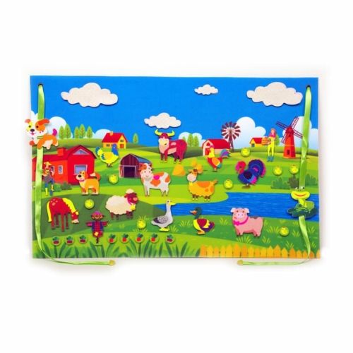 Game mat 40*60 cm in a cardboard box trip to grandma, Book Skyscraper (90037) / Nursery Rugs № 3