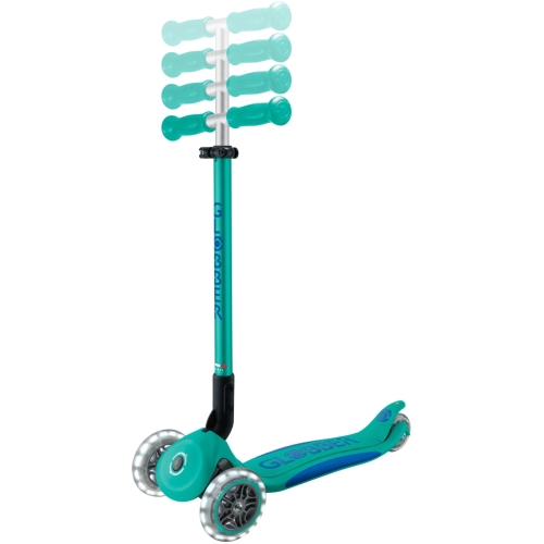 Самокат GLOBBER серии ELITE LIGHTS, изумрудно-зеленый, колеса с подсветкой, 50кг, 3+ (409700) / Самокаты № 8