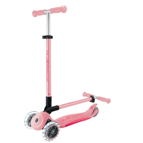 Самокат GLOBBER серии ELITE LIGHTS, пастельно-розовый, колеса с подсветкой, 50кг, 3+ (409731) / Самокаты № 6