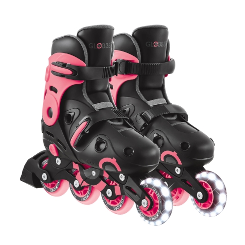 Роликовые коньки GLOBBER серии GO SKATES LIGHTS коралловые р.34-37, до 60кг, 5+ (412663) / Роликовые коньки