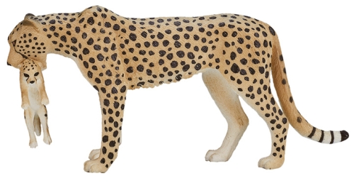 Animal figurine toy. Cheetah trap with cubs, Mojo (71670) / Playroom № 2 Kids Republic Animal figurine toy. Cheetah trap with cubs, Mojo (71670) / Playroom № 2