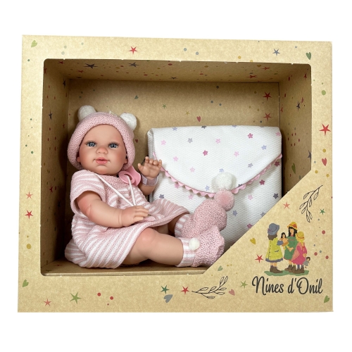 Reborn doll in pink clothes (girl), 37cm, Nines d`Onil (02459) / Dolls № 5 Kids Republic Reborn doll in pink clothes (girl), 37cm, Nines d`Onil (02459) / Dolls № 5