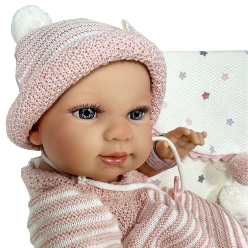 Reborn doll in pink clothes (girl), 37cm, Nines d`Onil (02459) / Dolls № 6 Kids Republic Reborn doll in pink clothes (girl), 37cm, Nines d`Onil (02459) / Dolls № 6