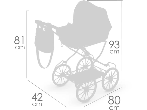 Doll cart with Vintage bag, DeCuevas (80044) / Doll House Furniture № 7