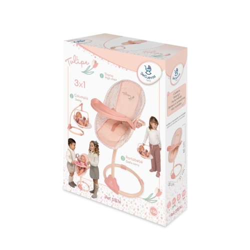 Toy feeding chair 3in1 Tulipe series, DeCuevas (51574) / Doll House Furniture № 3 Kids Republic Toy feeding chair 3in1 Tulipe series, DeCuevas (51574) / Doll House Furniture № 3