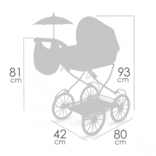 Doll stroller with bag and umbrella Tulipe series, DeCuevas (81074) / Doll House Furniture № 5