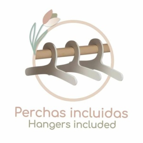 Wooden Montessori wardrobe for dolls Tulipe series, DeCuevas (55874) / Doll House Furniture № 2