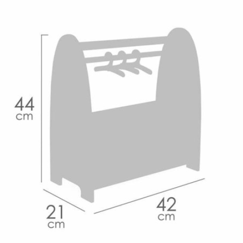 Wooden Montessori wardrobe for dolls Tulipe series, DeCuevas (55874) / Doll House Furniture № 4