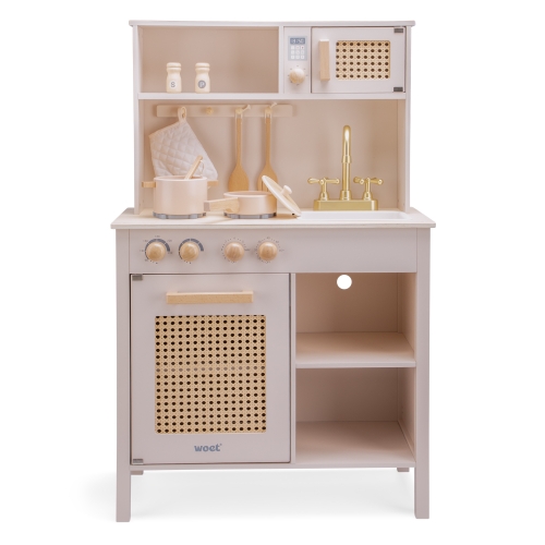 Міні-кухня - ротанг рожева, New Classic Toys (11046) / Ігрові набори № 3