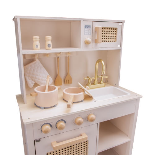 Міні-кухня - ротанг рожева, New Classic Toys (11046) / Ігрові набори № 4