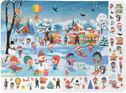 Книга Книга-картонка Великий віммельбух. Пори року, Кристал Бук (71180) / Іграшки № 5