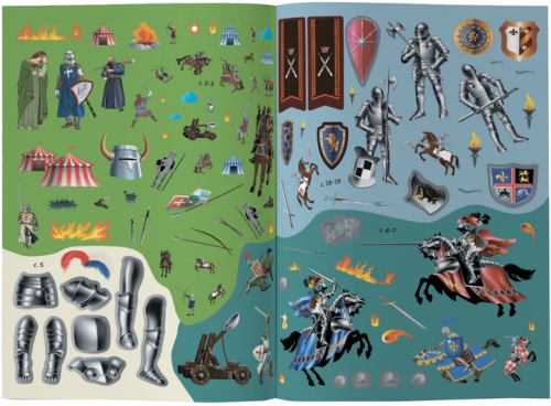 Книга Книжка з наліпками. Лицарі, Кристал Бук (69789) / Іграшки № 5