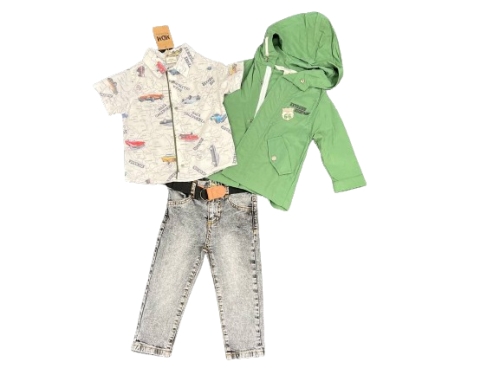 Stylish set for a boy, 86-110cm, Midimod Gold (M23575HAKI) / Clothes for Kids Kids Republic Stylish set for a boy, 86-110cm, Midimod Gold (M23575HAKI) / Clothes for Kids