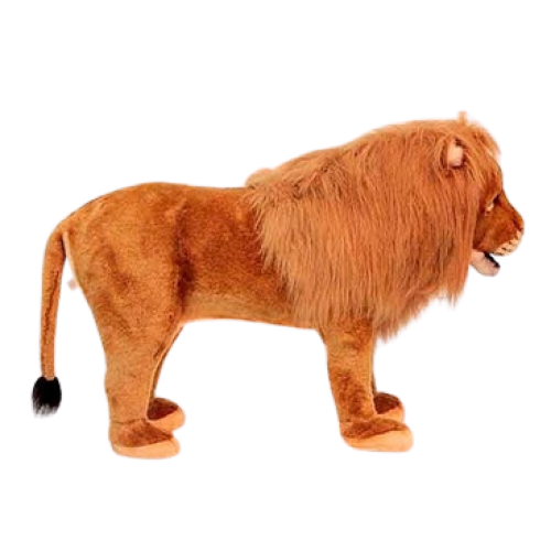 HANSA Lion Plush Toy, Animal Seat series, 82 cm (6079)