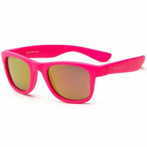 Koolsun® Детские солнцезащитные очки неоново-розовые серии Wave (Размер: 3+)