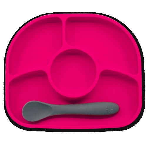 Тарілка на присосці Yümi, BBluv, ложка, рожева, арт. B0153-P