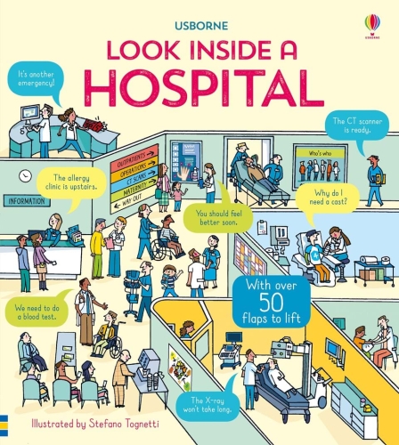 Детская книга Look Inside a Hospital, Usborne, английский 5+ лет 14 стр