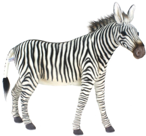 Zebra Animal Seat Series 96cm Realistic Hansa Stuffed Toy (6586)
