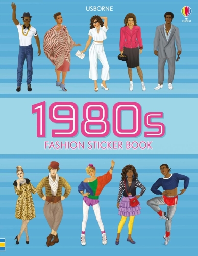 Детская книга с наклейками 1980s Fashion Sticker Book, Usborne, английский 7+ лет 44 стр