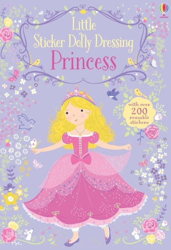 Usborne Развивающая книга с многоразовыми наклейками Принцессы (200 наклеек)