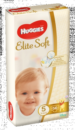Подгузники Elite Soft 5 Mega, Huggies, 12-22 кг, 56 шт.