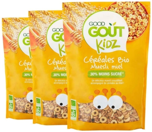Хлопья для завтрака с медом Good Gout Organic, 300 г / Снеки и перекус Kids Republic Хлопья для завтрака с медом Good Gout Organic, 300 г / Снеки и перекус