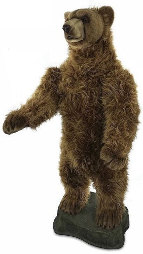 Анимированная мягкая игрушка Коричневый медведь гризли, Hansa, 165 см, арт. 0756