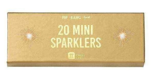 Talking Tables Pop Bang Spark Golden Mini Sparklers, 20 pcs, England