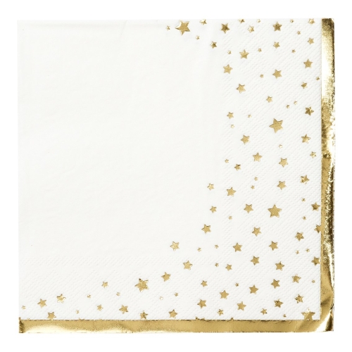 Talking Tables Disposable white napkins with stars, England