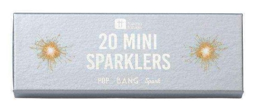 Talking Tables Серебряные мини-бенгальские огни Pop Bang Spark, 20 шт, Англия