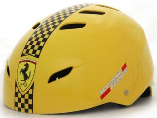 Ferrari® Шлем регулируемый для роликов, скейтов FAH50 желтый, S, Италия