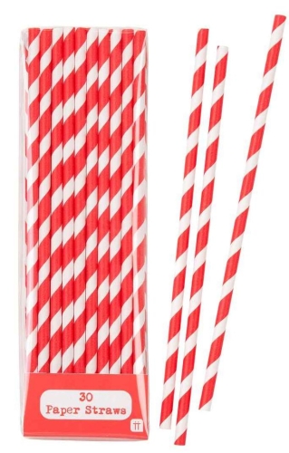 Red straws for cocktails Talking Tables (30 pcs.)